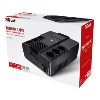 TRUST Záložný zdroj Maxxon 800VA UPS with 6 štandard wall power outlets