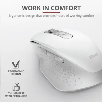 TRUST bezdrôtová Myš Ozaa Rechargeable Wireless Mouse - white TRUST bezdrôtová Myš Ozaa Rechargeable Wireless Mouse - white