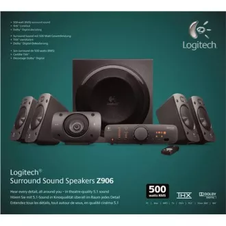 Logitech Speakers Z906 Home Theater 5.1 Surround Sound System Logitech Speakers Z906 Home Theater 5.1 Surround Sound System