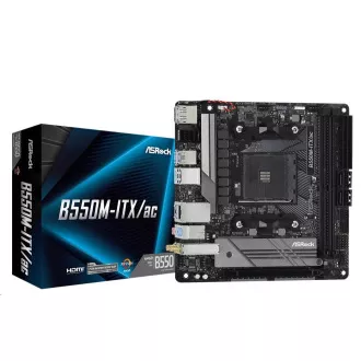 ASRock MB Sc AM4 B550-ITX/AC, AMD B550, 2xDDR4, HDMI, DP