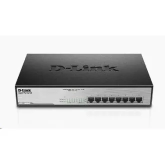 D-Link DGS-1008MP 8-port Gigabit PoE switch, 8x gigabit PoE RJ45, PoE budget 140W