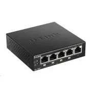 D-Link DGS-1005P 5-port Gigabit Desktop PoE+ Switch, 4 porty sú PoE+, PoE budget 60W