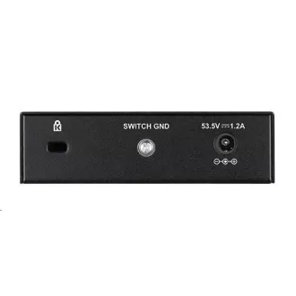 D-Link DGS-1005P 5-port Gigabit Desktop PoE+ Switch, 4 porty sú PoE+, PoE budget 60W