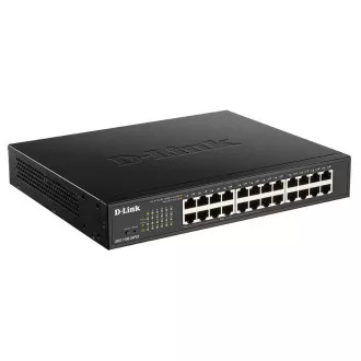 D-Link DGS-1100-24PV2 24-Port PoE Gigabit Smart Managed Switch, 12x PoE, PoE budget 100W, fanless