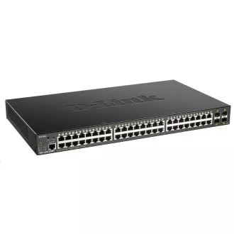 D-Link DGS-1250-52XMP 52-Port Gigabit Smart PoE Switch, 48x GbE PoE+, 4x SFP+, PoE 370W