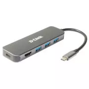 D-Link DUB-2333 USB-C Hub s HDMI a 3x USB3.0, mini docking station