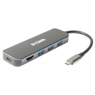 D-Link DUB-2333 USB-C Hub s HDMI a 3x USB3.0, mini docking station