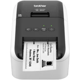 BROTHER tlačiareň štítkov QL-800 - 62mm, termotlač, USB, Profi. Tlačiareň Štítkov / po dokúpení DK-22251 tlač na červeno /