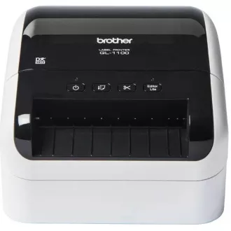 BROTHER tlačiareň štítkov QL-1100 - 101, 6mm, termotlač, USB, Profesionálna Tlačiareň Štítkov - Vstavaná rezačka