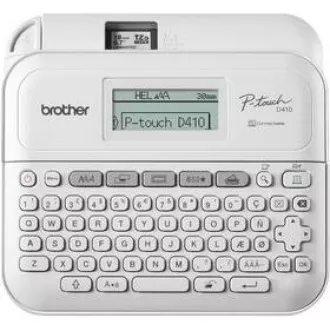 BROTHER tlačiareň štítkov PT-D410 - 18mm, pásky TZe USB, stolný model, prevádzka na AA batérie 6ks
