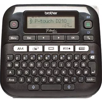 BROTHER tlačiareň štítkov PT-D210VP - 12mm, pásky TZe v kufríku - popisovač