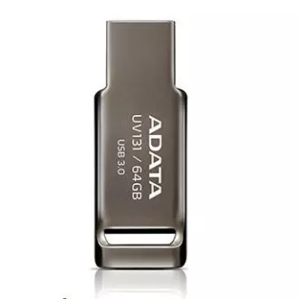ADATA Flash Disk 64GB UV131, USB 3.1 DashDrive, Chromium Grey, sivá