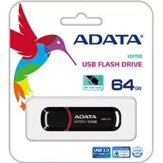 ADATA Flash Disk 64GB UV150, USB 3.1 Dash Drive (R: 90/W: 20 MB/s) čierna