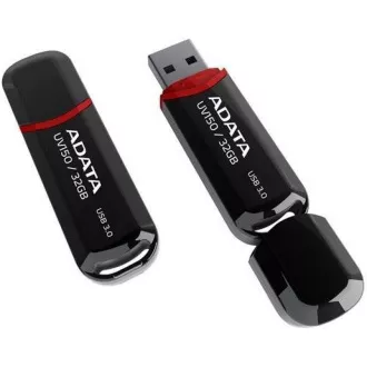 ADATA Flash Disk 64GB UV150, USB 3.1 Dash Drive (R: 90/W: 20 MB/s) čierna