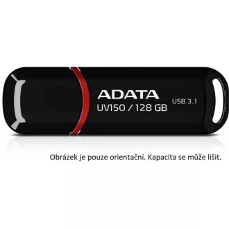 ADATA Flash Disk 64GB UV150, USB 3.1 Dash Drive (R: 90/W: 20 MB/s) čierna
