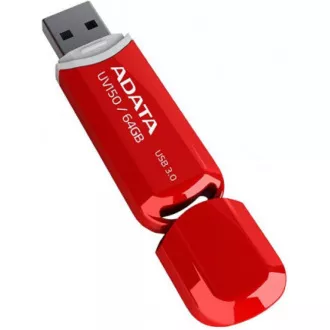 ADATA Flash 64GB UV150, USB 3.1 Dash Drive (R:90/W:20 MB/s) červená ADATA Flash 64GB UV150, USB 3.1 Dash Drive (R:90/W:20 MB/s) červená