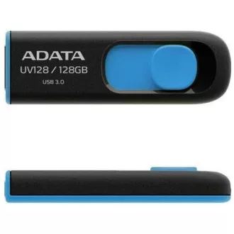 ADATA Flash Disk 128GB UV128, USB 3.1 Dash Drive (R: 90/W: 40 MB/s) čierna / modrá