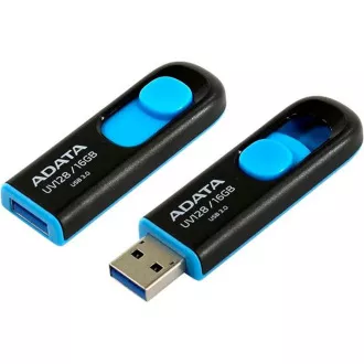 ADATA Flash Disk 128GB UV128, USB 3.1 Dash Drive (R: 90/W: 40 MB/s) čierna / modrá