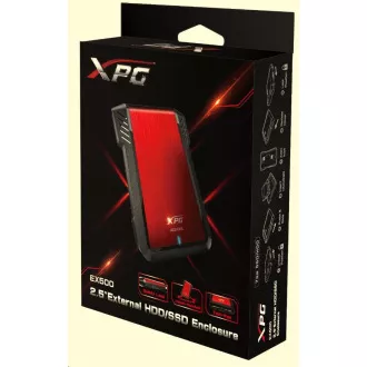 ADATA Externý BOX EX500 2, 5" USB 3.0 (7 mm/ 9.5mm HDD/SSD) ADATA Externý BOX EX500 2, 5" USB 3.0 (7 mm/ 9.5mm HDD/SSD)