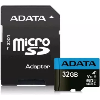 ADATA MicroSDHC karta 32GB UHS-I Class 10, A1 + SD adaptér, Premier