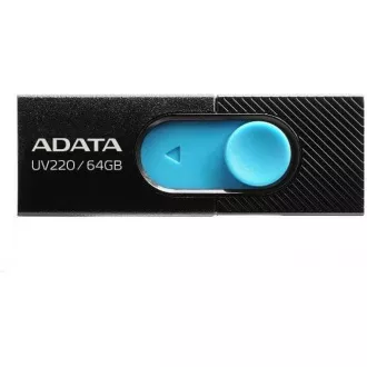 ADATA Flash Disk 64GB UV220, USB 2.0 Dash Drive, čierna / modrá