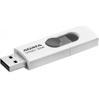 ADATA Flash Disk 32GB UV220, USB 2.0 Dash Drive, biela/sivá ADATA Flash Disk 32GB UV220, USB 2.0 Dash Drive, biela/sivá