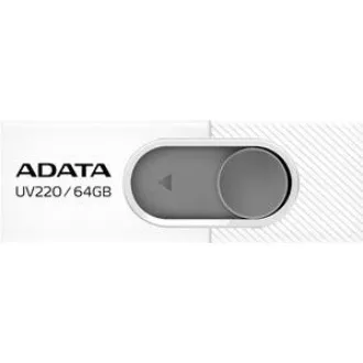 ADATA Flash Disk 64GB UV220, USB 2.0 Dash Drive, biela/sivá