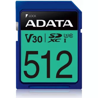 ADATA SDXC karta 512GB Premier Pro UHS-I U3 Class 10 (R:95/W:60 MB/s)