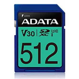 ADATA SDXC karta 512GB Premier Pro UHS-I U3 Class 10 (R:95/W:60 MB/s)