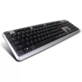 C-TECH klávesnica KB-102 USB, slim, silver, SK/SK