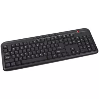 C-TECH klávesnica KB-102M USB, multimediálna, slim, black, CZ/SK