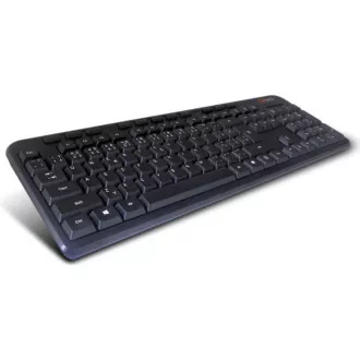 C-TECH klávesnica KB-102M USB, multimediálna, slim, black, CZ/SK