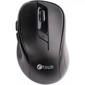 C-TECH myš WLM-02, čierna, bezdrôtová, 1600DPI, 6 tlačidiel, USB nano receiver