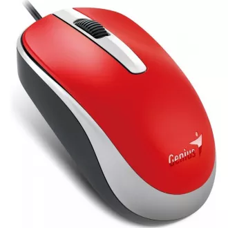 GENIUS myš DX-120, drôtová, 1200 dpi, USB, červená