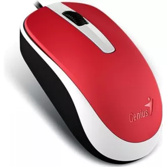 GENIUS myš DX-120, drôtová, 1200 dpi, USB, červená