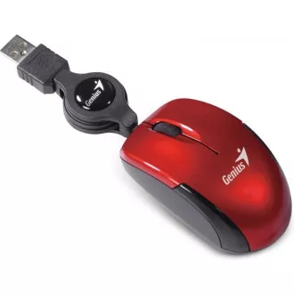 GENIUS myš MicroTraveler V2/ drôtová/ 1200 dpi/ USB/ červená