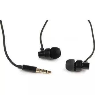 GEMBIRD slúchadlá s mikrofónom MHS-EP-CDG-B pre MP3, kovové, Black