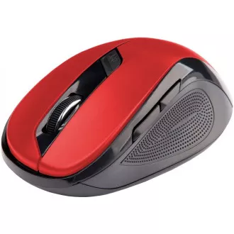 C-TECH myš WLM-02, čierno-červená, bezdrôtová, 1600DPI, 6 tlačidiel, USB nano receiver