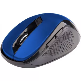 C-TECH myš WLM-02, čierno-modrá, bezdrôtová, 1600DPI, 6 tlačidiel, USB nano receiver