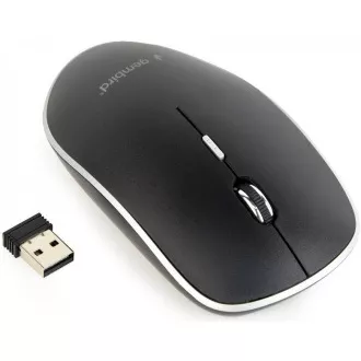 GEMBIRD myš MUSW-4B-01, čierna, bezdrôtová, USB nano receiver