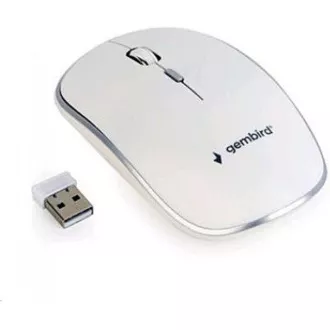 GEMBIRD myš MUSW-4B-01, biela, bezdrôtová, USB nano receiver GEMBIRD myš MUSW-4B-01, biela, bezdrôtová, USB nano receiver