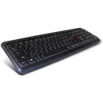 C-TECH Klávesnica KB-107 USB, ERGO, čierna, SK/SK