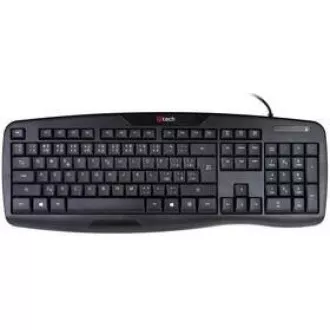 C-TECH Klávesnica KB-107 USB, ERGO, čierna, SK/SK