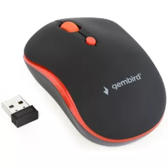 GEMBIRD myš MUSW-4B-03-R, čierno-červená, bezdrôtová, USB nano receiver GEMBIRD myš MUSW-4B-03-R, čierno-červená, bezdrôtová, USB nano receiver