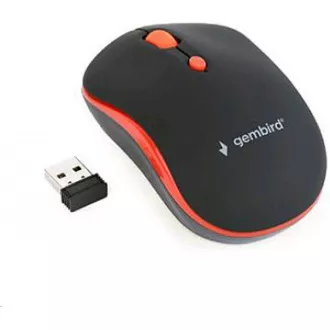 GEMBIRD myš MUSW-4B-03-R, čierno-červená, bezdrôtová, USB nano receiver GEMBIRD myš MUSW-4B-03-R, čierno-červená, bezdrôtová, USB nano receiver