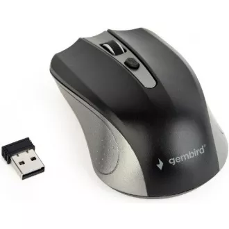 GEMBIRD myš MUSW-4B-04-GB, šedo-čierna, bezdrôtová, USB nano receiver GEMBIRD myš MUSW-4B-04-GB, šedo-čierna, bezdrôtová, USB nano receiver