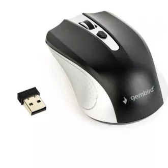 GEMBIRD myš MUSW-4B-04-GB, šedo-čierna, bezdrôtová, USB nano receiver GEMBIRD myš MUSW-4B-04-GB, šedo-čierna, bezdrôtová, USB nano receiver