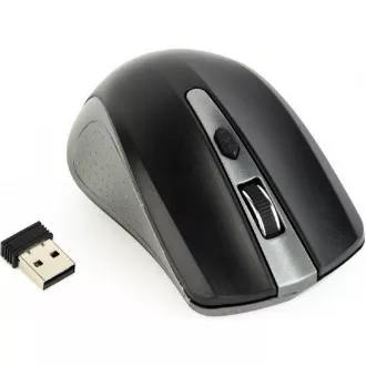 GEMBIRD myš MUSW-4B-04-GB, šedo-čierna, bezdrôtová, USB nano receiver GEMBIRD myš MUSW-4B-04-GB, šedo-čierna, bezdrôtová, USB nano receiver