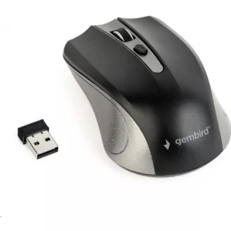 GEMBIRD myš MUSW-4B-04-GB, šedo-čierna, bezdrôtová, USB nano receiver GEMBIRD myš MUSW-4B-04-GB, šedo-čierna, bezdrôtová, USB nano receiver