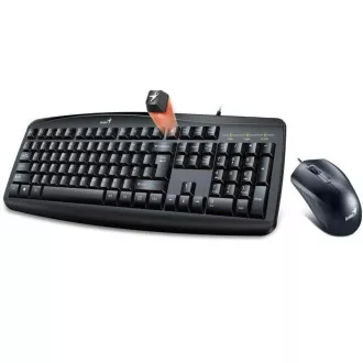 GENIUS klávesnica s myšou Smart KM-200/ Drôtový set/ USB/ čierna/ CZ+SK layout